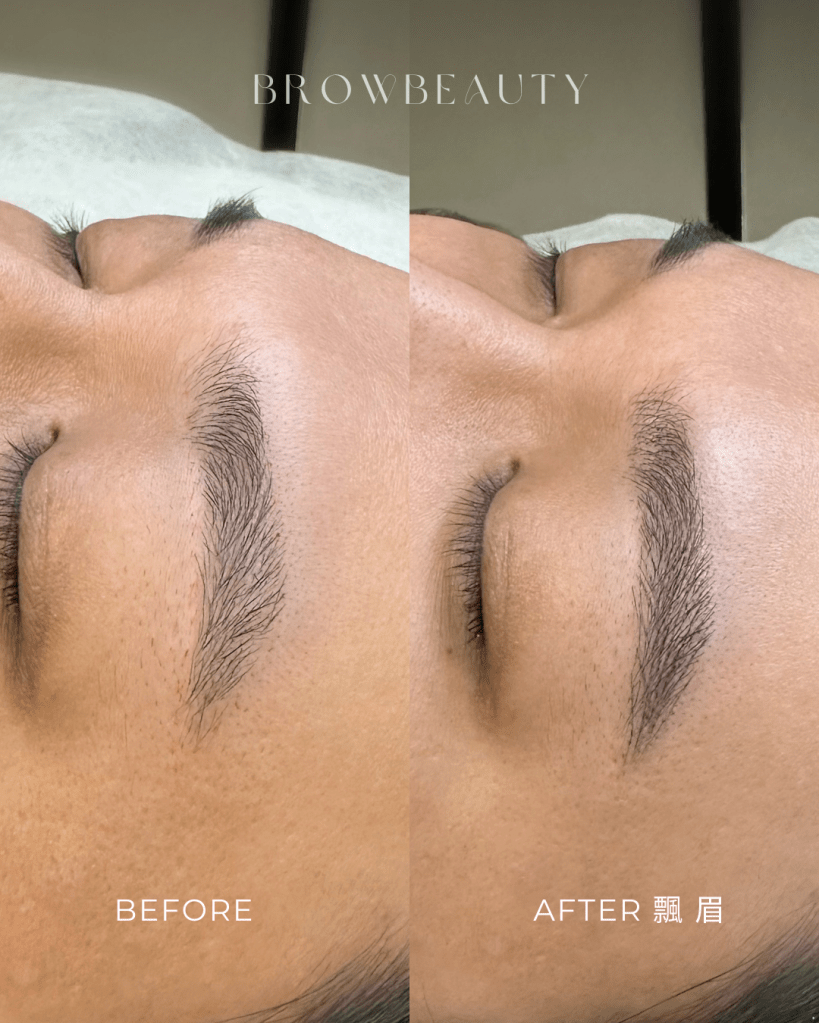 桃園男士飄眉 after 側面近拍 自然毛流感